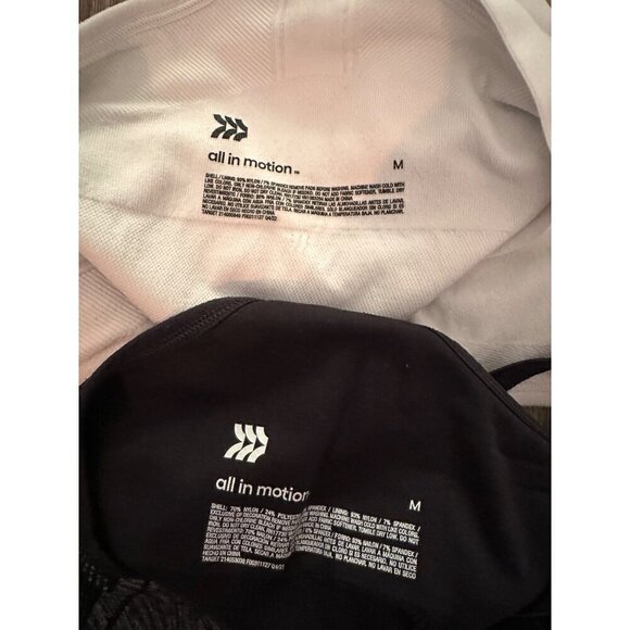 all in motion set of sports bras (blackish and white) size medium - Picture 3 of 4